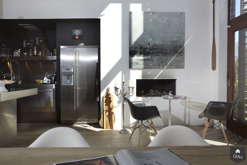 Modern pakhuis Amsterdam-HOYT Architecten & Bouwmanagers-alle,Woonkamer-OBLY