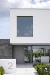 Modern woonhuis met serre-Alument-alle,Exterieur vrijstaand,grote glaspartijen,luxe villa ontwerp,minimalistische architectuur,moderne architectuur,moderne villa,moderne woning ontwerp,strakke woning-OBLY