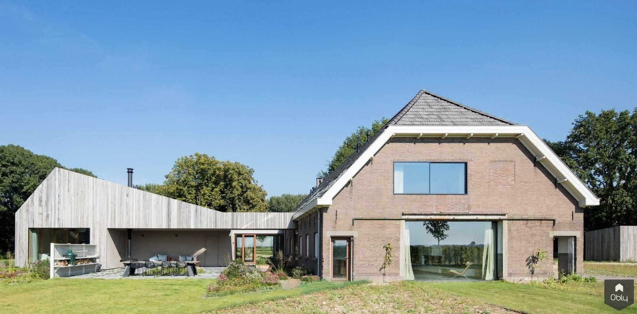 Moderne aanbouw boerderij-KELLER minimal windows® by Kumasol-Aanbouw,aanbouw boerderij,alle,daglicht woning,glazen pui boerderij,grote raampartijen,landelijke woning modern,minimalistische architectuur,moderne boerderij renovatie,open woonruimte,renovatie boerderij modern-OBLY