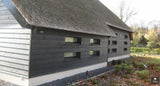 Moderne boerderijwoning met rieten dak en natuurlijke materialen-Architectenbureau Drijvers Oisterwijk B.V.-alle,Exterieur vrijstaand,landelijke architectuur,moderne boerderij,natuurlijke materialen,rieten dak,vrijstaande woning-Moderne boerderijwoning met rieten dak | Drijvers-OBLY