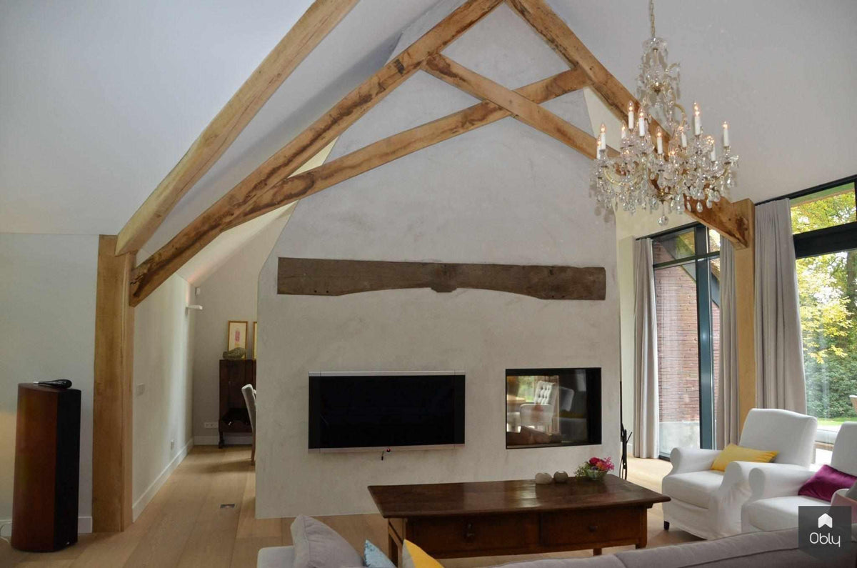 Moderne boswoning met lichte woonkamer en natuurlijke uitstraling-Architectenbureau Drijvers Oisterwijk B.V.-alle,Boswoning,moderne architectuur,moderne nieuwbouwwoning,wonen in het bos,Woonkamer-Moderne boswoning met lichte woonkamer | Drijvers Oisterwijk-OBLY