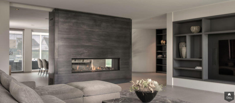 Moderne doorkijkhaard als roomdivider-Match vuur & Interieur-alle,Woonkamer-OBLY