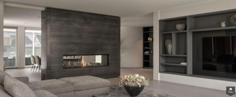 Moderne doorkijkhaard als roomdivider-Match vuur & Interieur-alle,Woonkamer-OBLY