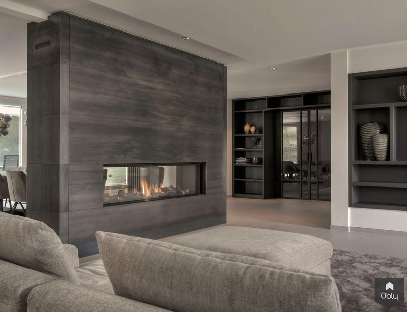 Moderne doorkijkhaard als roomdivider-Match vuur & Interieur-alle,Woonkamer-OBLY
