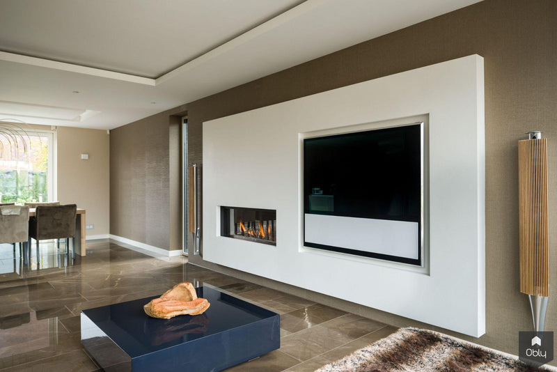 Moderne haard met geïntegreerd tv meubel-Match vuur & Interieur-alle,Woonkamer-OBLY