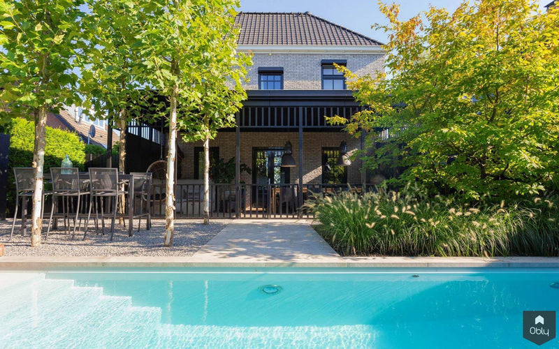 Moderne kleine tuin met zwembad-Stoop Tuinen-alle,Tuinen-OBLY