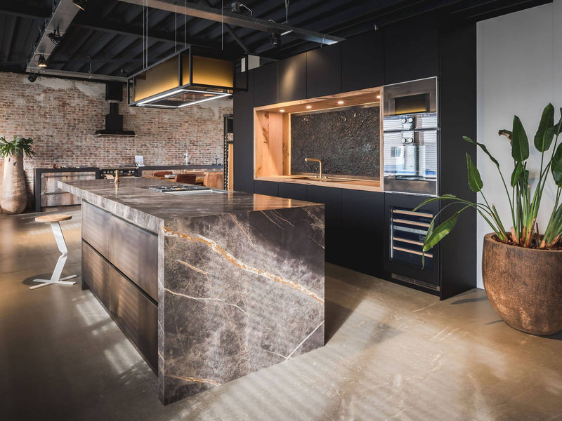 Moderne luxe keuken met marmer keukenblad-OBLY-alle,Keuken-Moderne luxe keuken met marmer keukenblad-OBLY