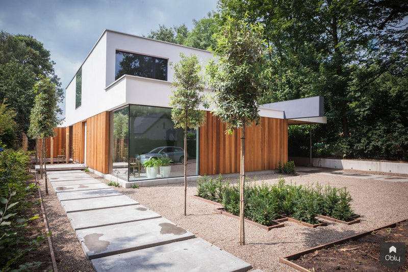 Moderne nieuwbouw villa red cedar-Benerink Architecten-alle,Exterieur vrijstaand-OBLY