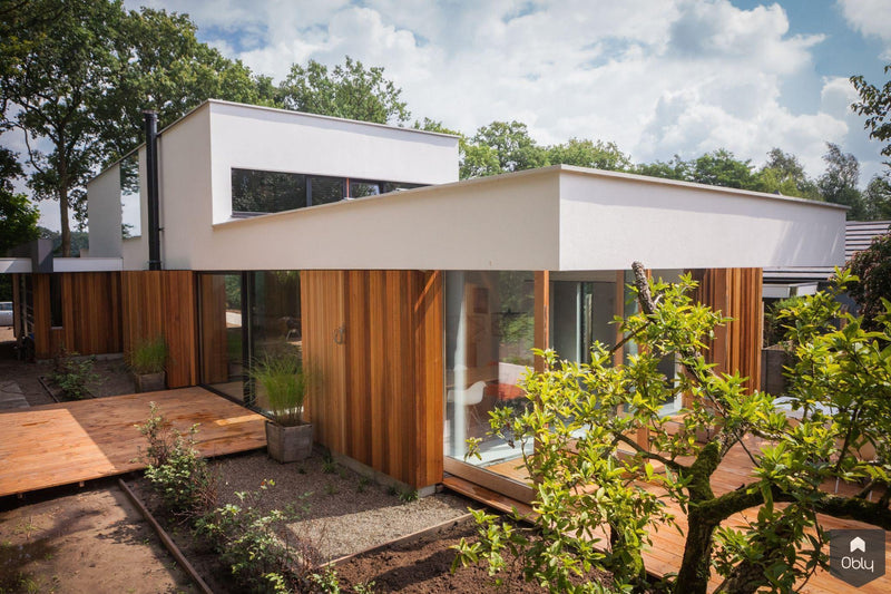 Moderne nieuwbouw villa red cedar-Benerink Architecten-alle,Exterieur vrijstaand-OBLY