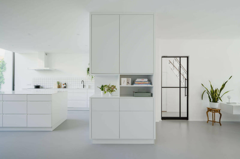 Moderne renovatie jaren 50 tussenwoning-Jaren 30 architect-Woonkamer-OBLY