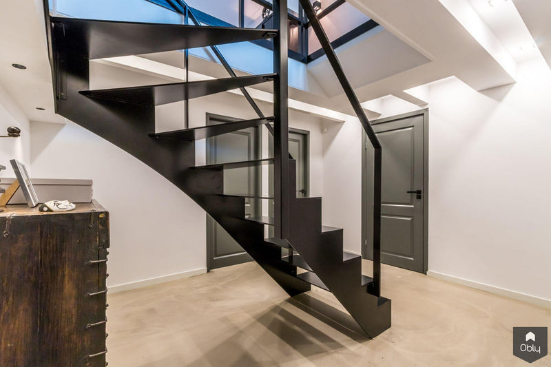 Moderne stalen trap-Van Bruchem Staircases-alle,Entree hal trap-OBLY