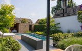 Moderne tuin met zwembad poolhouse en sauna-Stoop Tuinen-modern, Tuin-Moderne tuin met poolhouse-OBLY