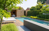 Moderne tuin met zwembad poolhouse en sauna-Stoop Tuinen-modern, Tuin-Moderne tuin met poolhouse-OBLY