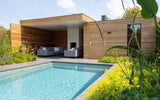 Moderne tuin met zwembad poolhouse en sauna-Stoop Tuinen-modern,Tuin-Moderne tuin met poolhouse-OBLY
