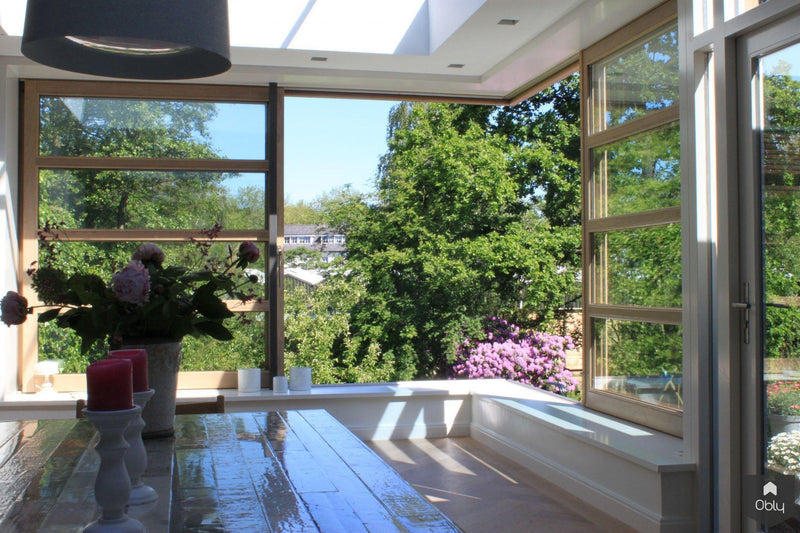 Moderne uitbouw van traditionele woning-Bröring architectuur BNA-alle,Eetkamer-OBLY