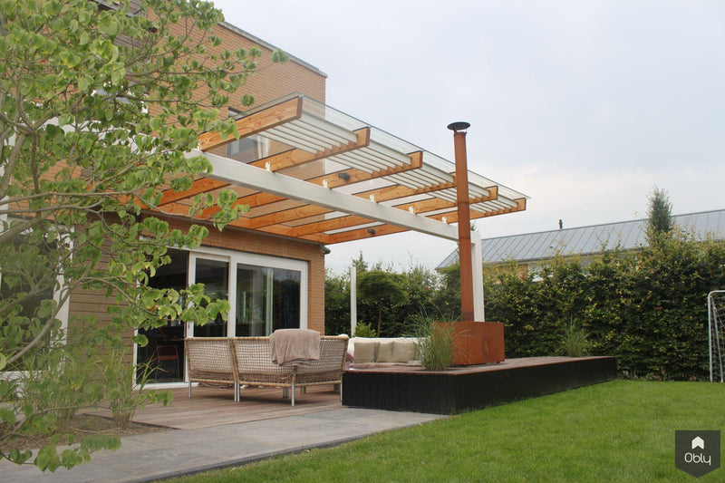 Moderne veranda van hout en staal-Bröring architectuur BNA-Aanbouw,alle-OBLY