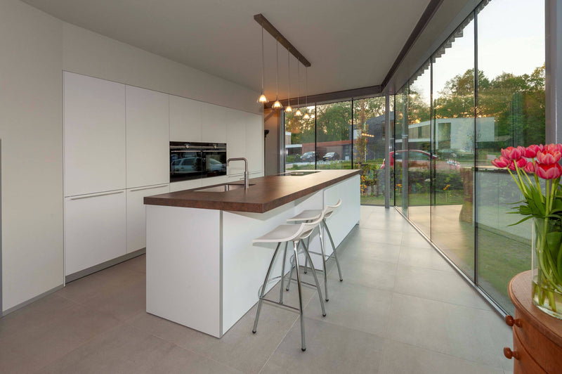 Moderne woning met houten gevel-Architect eigen huis-Exterieur vrijstaand-OBLY