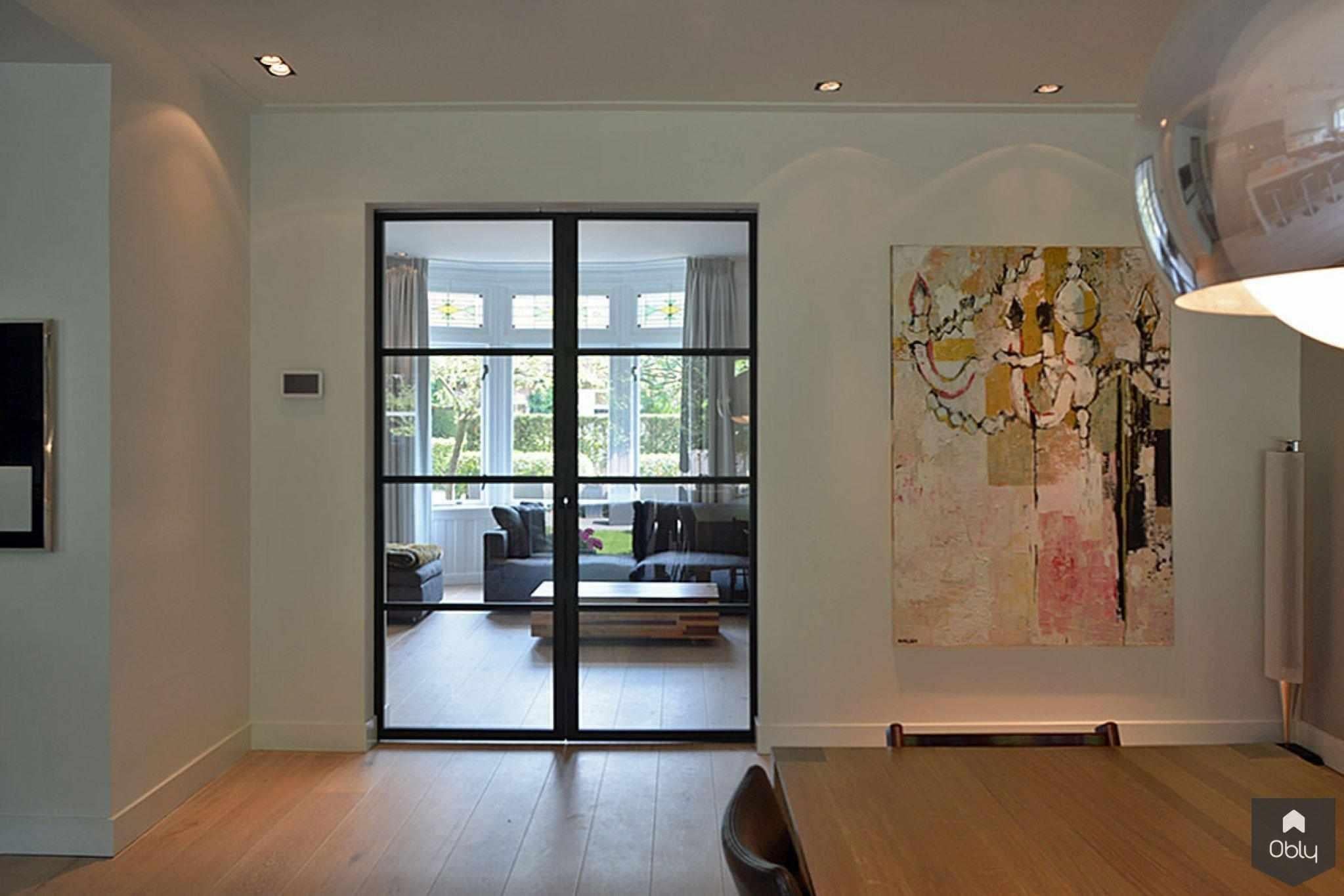 Moderne woonkamer ontwerp-Maxim Winkelaar Architects-alle,gashaard,Projecten,re-styling,schuifdeur,stalen puien,strak design,Woonkamer-OBLY