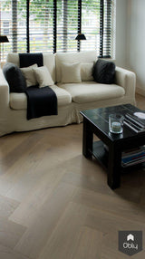 MoreFloors - Nieuwbouw woning voorzien van Eiken walvisgraat met band-MoreFloors-alle,Woonkamer-OBLY