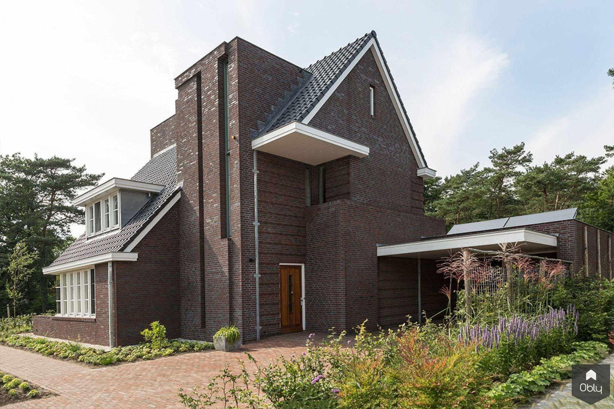 Nieuwbouw duurzame jaren '30 villa-Kraal architecten-alle,bakstenen architectuur,duurzame woning,Exterieur vrijstaand,jaren 30 villa,jaren 30 woning,moderne jaren 30 stijl,nieuwbouw villa,vrijstaande villa-OBLY