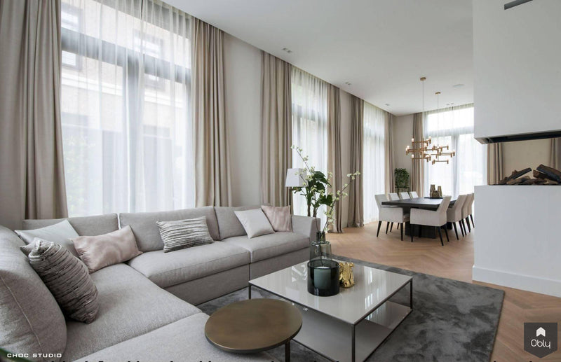 Nieuwbouwvilla met luxueus interieur-Choc Studio-alle,Keuken,Woonkamer-Nieuwbouwvilla met luxueus interieur | OBLY.com-OBLY