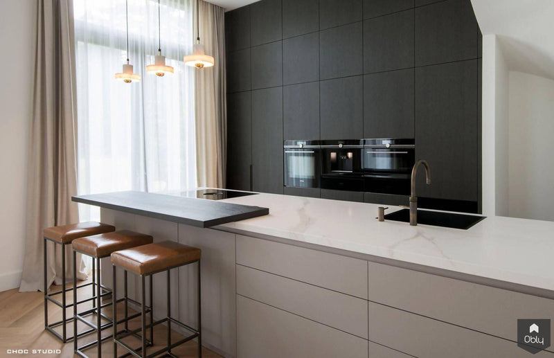 Nieuwbouwvilla met luxueus interieur-Choc Studio-alle,Keuken,Woonkamer-Nieuwbouwvilla met luxueus interieur | OBLY.com-OBLY