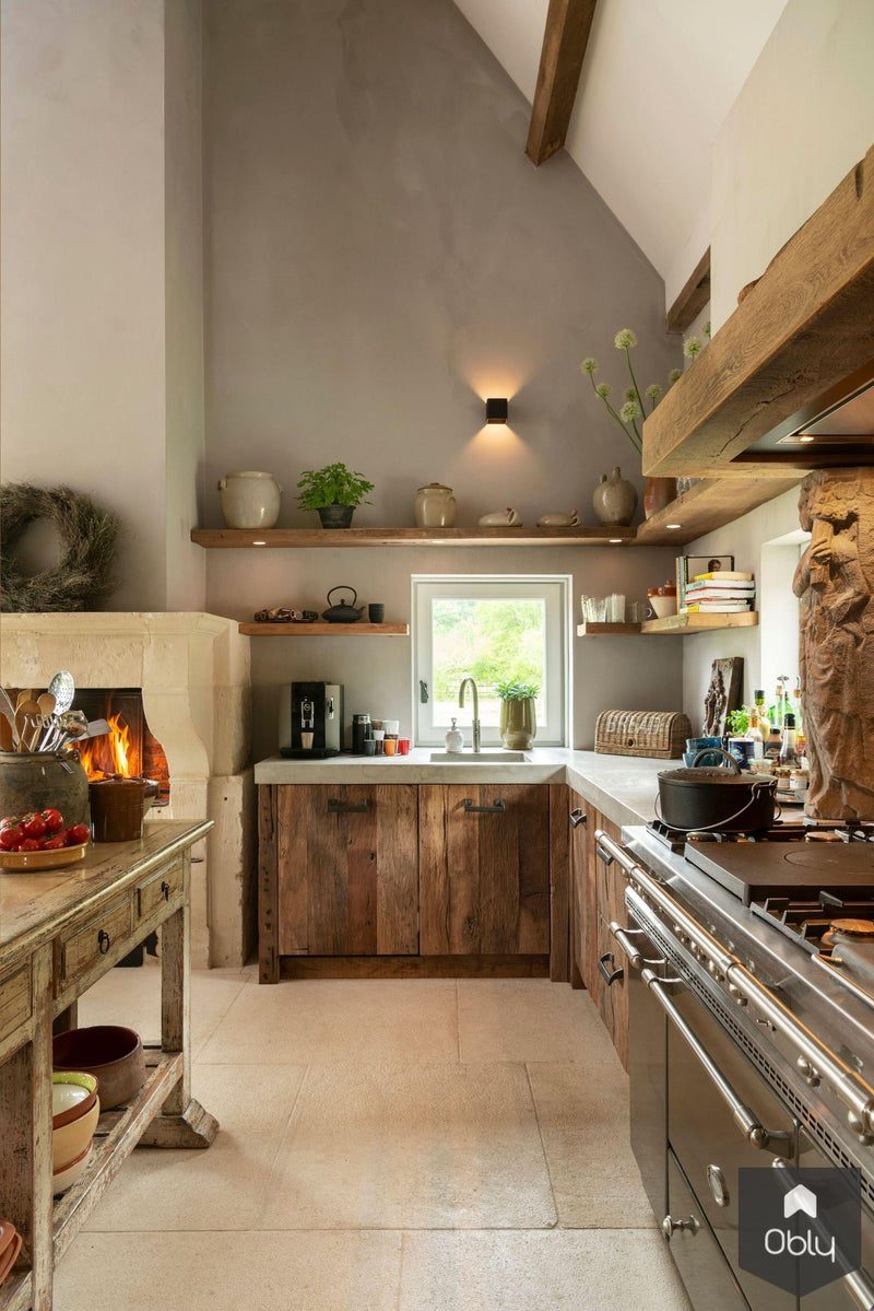 Oud eiken en beton in landelijke keuken-Restyle-XL-alle,Keuken-OBLY