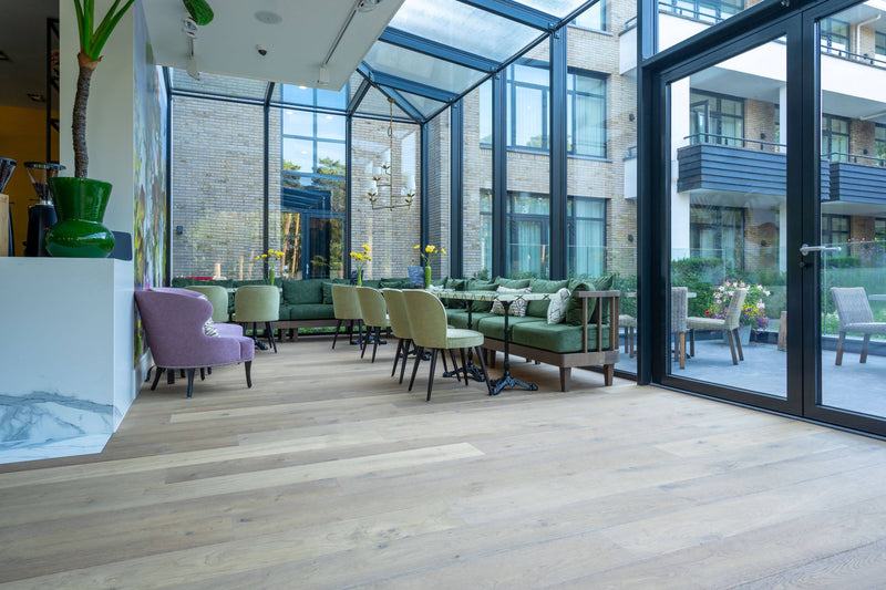 Parketvloer rustiek eiken-Vloerenhuis Amsterdam-Eetkamer-Rustiek eiken parketvloer-OBLY