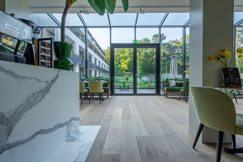 Parketvloer rustiek eiken-Vloerenhuis Amsterdam-Eetkamer-Rustiek eiken parketvloer-OBLY