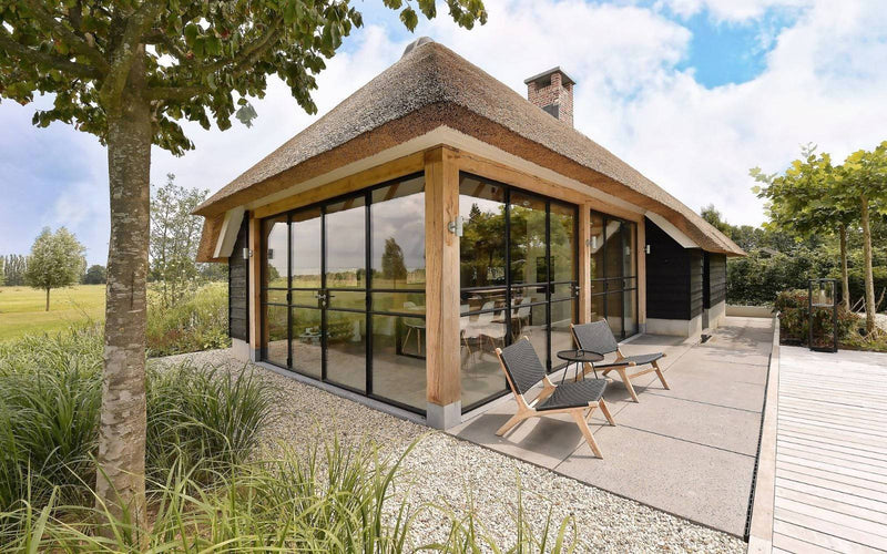 Prestigieus poolhouse met stalen buitendeuren-Stalendeurenhuys-alle,Woonkamer-OBLY