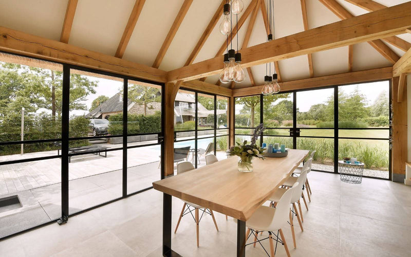 Prestigieus poolhouse met stalen buitendeuren-Stalendeurenhuys-alle,Woonkamer-OBLY