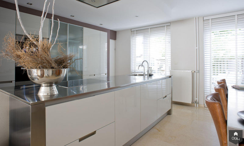 RVS keuken met wit hoogglans-Keukenarchitectuur Midden Brabant-alle,Keuken-OBLY