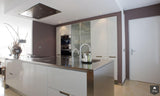 RVS keuken met wit hoogglans-Keukenarchitectuur Midden Brabant-alle,Keuken-OBLY