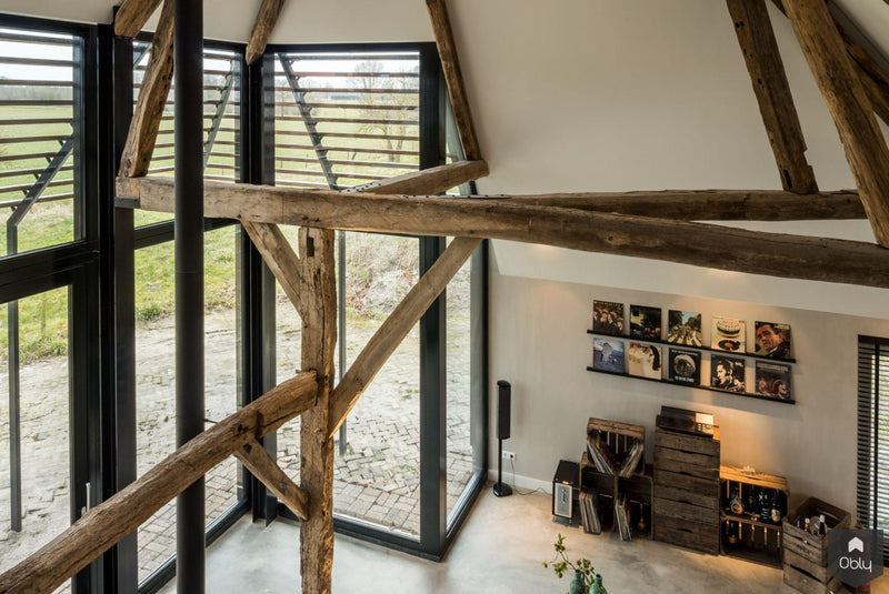 Renovatie sfeervolle woonboerderij-Van Os Architecten-alle,Woonkamer-OBLY