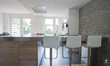 Ruime woonkeuken met Rvs werkblad cq. barblad-Keukenarchitectuur Midden Brabant-alle,Keuken-OBLY