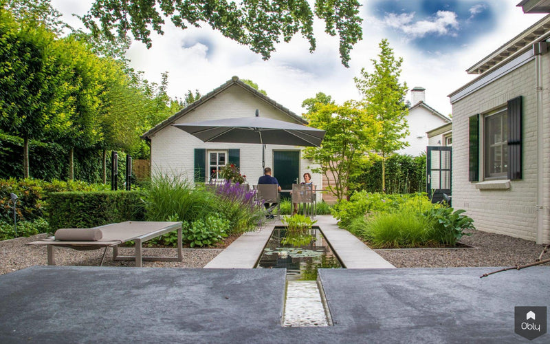 Sfeervolle moderne tuin met veranda-Stoop Tuinen-alle,Tuinen-OBLY
