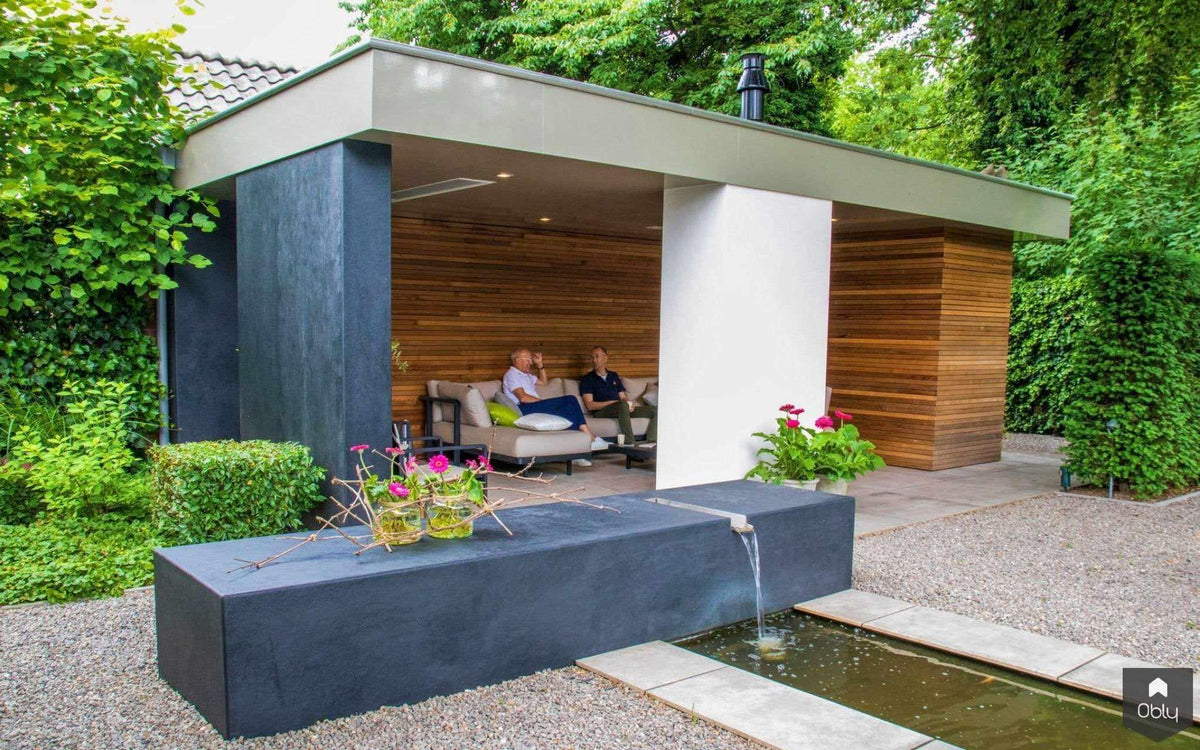Sfeervolle moderne tuin met veranda-Stoop Tuinen-alle,Tuinen-OBLY