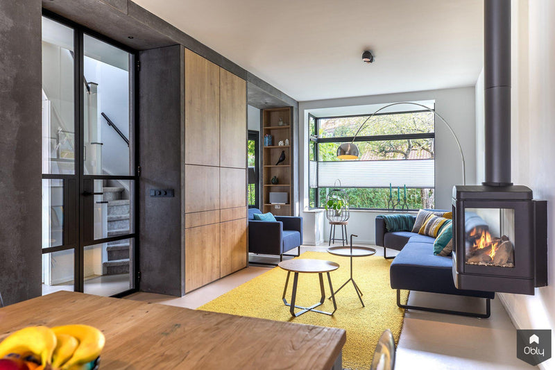 Stadse jaren ’50 hoekwoning met allure van moderne villa-StrandNL architectuur en interieur-alle,Woonkamer-OBLY