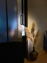 Stalen deur met kathedraal glas-Stalendeurenhuys-woonkamer-Stalen taatsdeur met kathedraal glas-OBLY