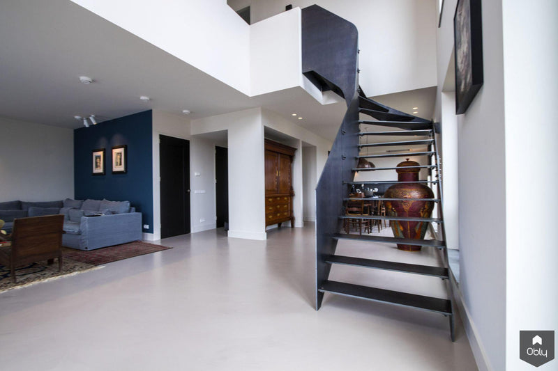 Stalen trap op de 17e verdieping-Van Bruchem Staircases-alle,Woonkamer-OBLY