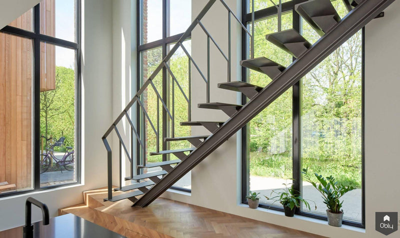 Stalen trap open nieuwbouw woning-Frank Penders-alle,Entree,Entree Hal Trap,Hal,Trap-Stalen trap open nieuwbouw woning | OBLY.com-OBLY