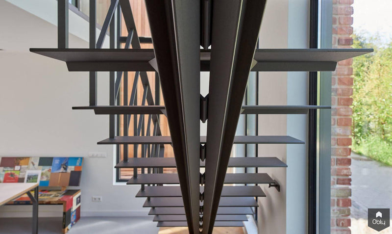 Stalen trap open nieuwbouw woning-Frank Penders-alle,Entree,Entree Hal Trap,Hal,Trap-Stalen trap open nieuwbouw woning | OBLY.com-OBLY
