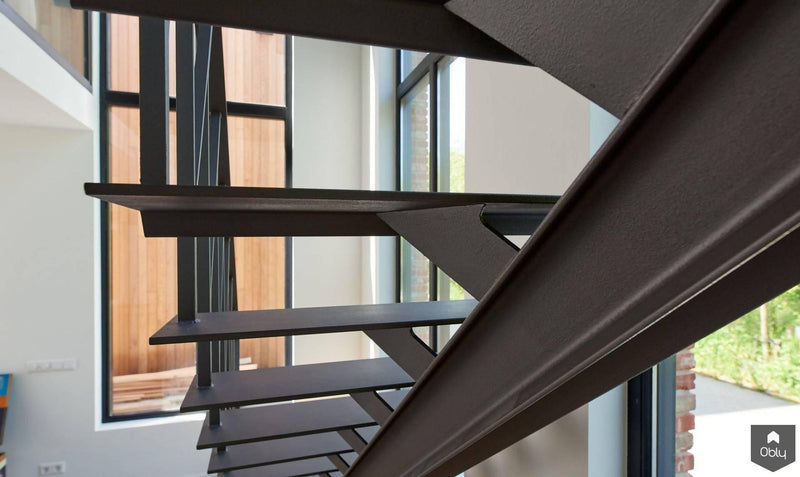 Stalen trap open nieuwbouw woning-Frank Penders-alle,Entree,Entree Hal Trap,Hal,Trap-Stalen trap open nieuwbouw woning | OBLY.com-OBLY