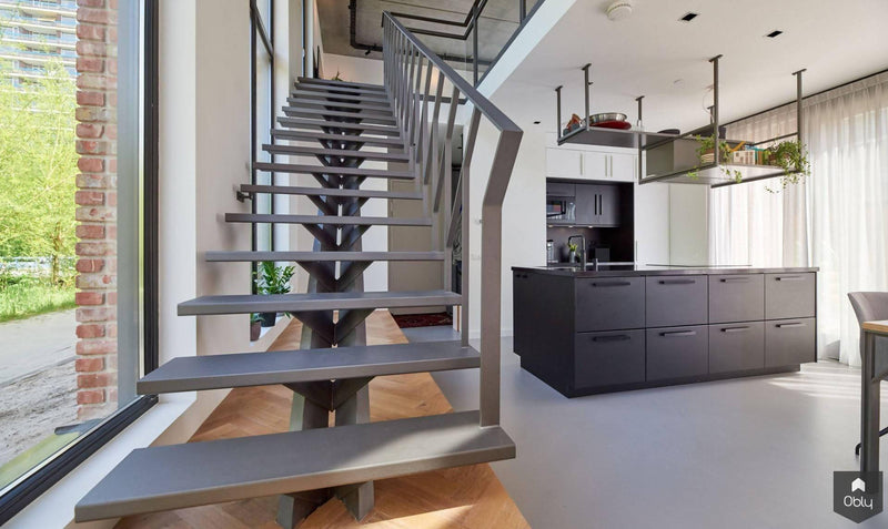 Stalen trap open nieuwbouw woning-Frank Penders-alle,Entree,Entree Hal Trap,Hal,Trap-Stalen trap open nieuwbouw woning | OBLY.com-OBLY