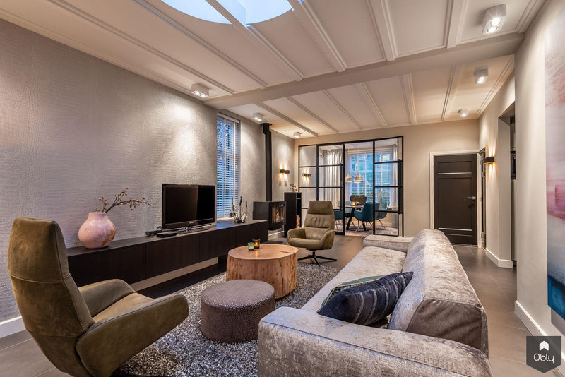 Stijlvolle jaren 30 woning met stalen deuren en haard-Kroekenstoel Excellence Design-alle,Woonkamer-OBLY