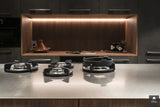 Stijlvolle keuken in blauwstaal en walnoot kleur-Kitchenstudio-alle,Keuken-OBLY