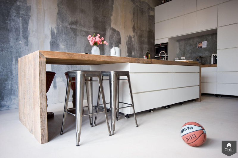Stoere industriële keuken gecombineerd met hoogglans-Restyle-XL-alle,Keuken-OBLY