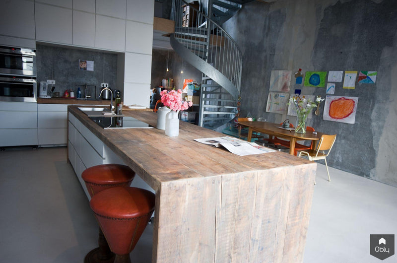 Stoere industriële keuken gecombineerd met hoogglans-Restyle-XL-alle,Keuken-OBLY