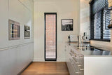 Strakke moderne inrichting-Stijn de Ruyter Interieurarchitectuur-badkamer ontwerp,contrast,hout,Interieur,interieur design,lichte kleuren,minimalistisch,modern interieur,moderne keuken,persoonlijke accenten,rvs keuken,tegels,warme materialen-Strakke moderne inrichting-OBLY