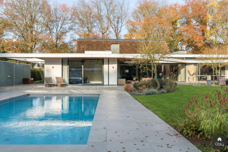 Totaalconcept rietgedekte villa - exterieur-Architectenbureau Drijvers Oisterwijk B.V.-alle, Exterieur vrijstaand, Vrijstaand-Totaalconcept rietgedekte villa exterieur | OBLY.com-OBLY
